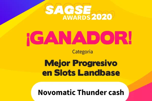 El progresivo THUNDER CASH™ Link de NOVOMATIC gana el premio SAGSE